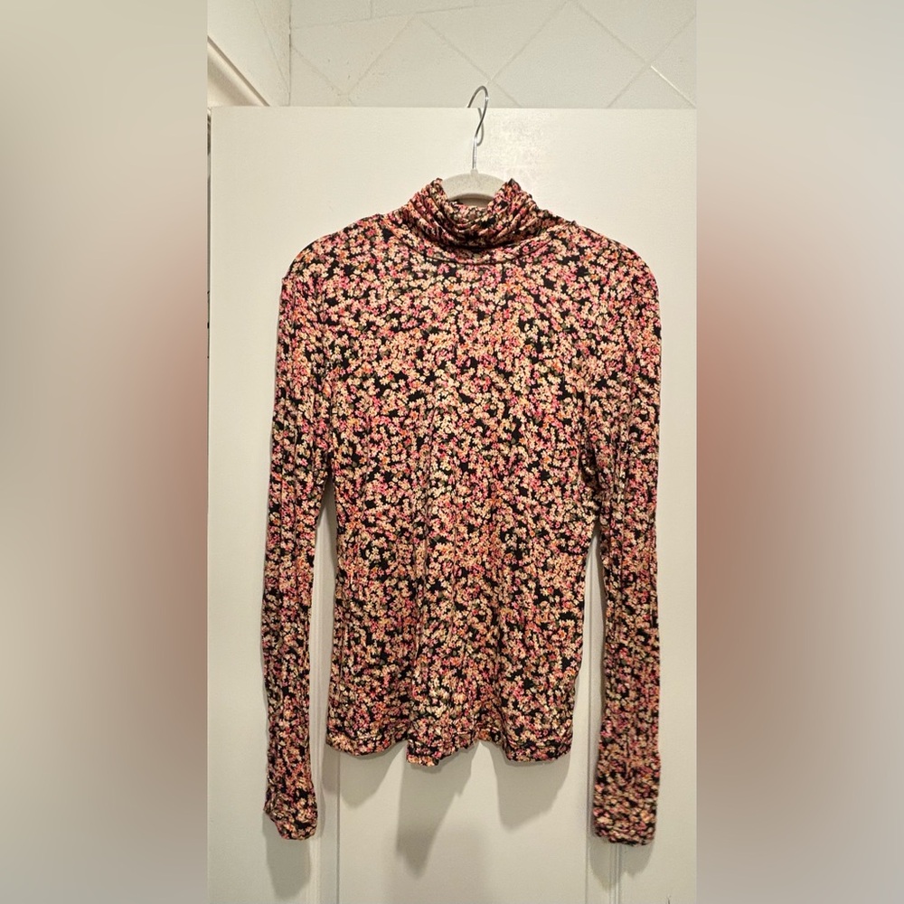 H&M Floral Long Sleeve Women's Turtleneck S